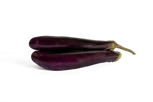 Purple eggplant isolated on a white background