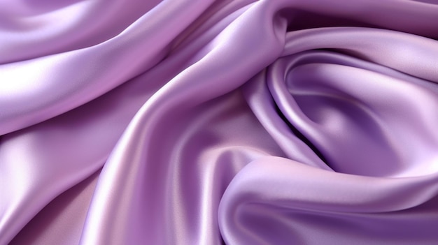 Purple fabric with a swirl of silk.