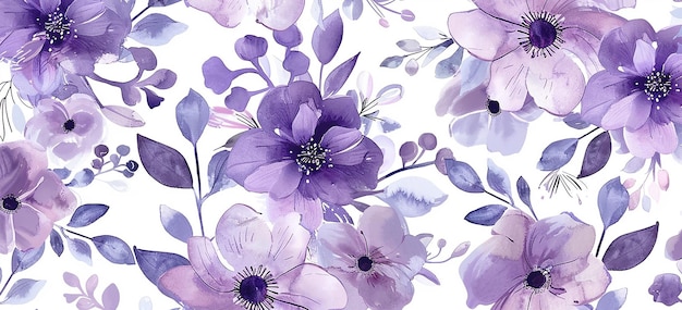 Photo purple flower painting background