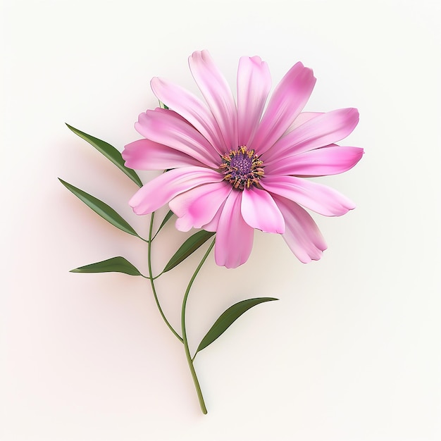 a purple flower with a purple center sits on a white surface