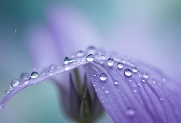 Photo a purple flower with water drops on it