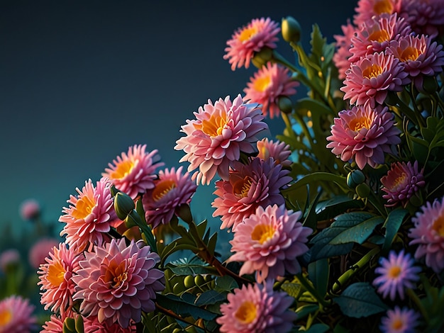 a purple flower with yellow and orange on it