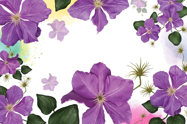 Purple flowers closeup floral background