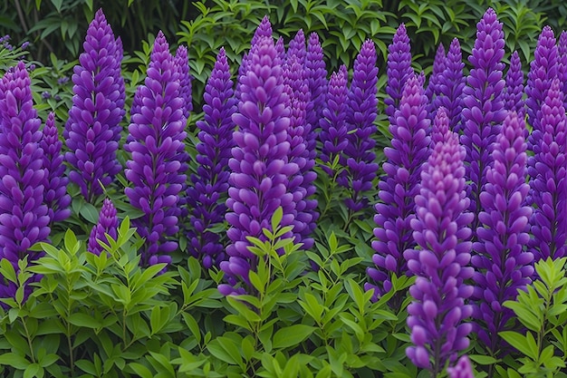 Purple flowers in a field