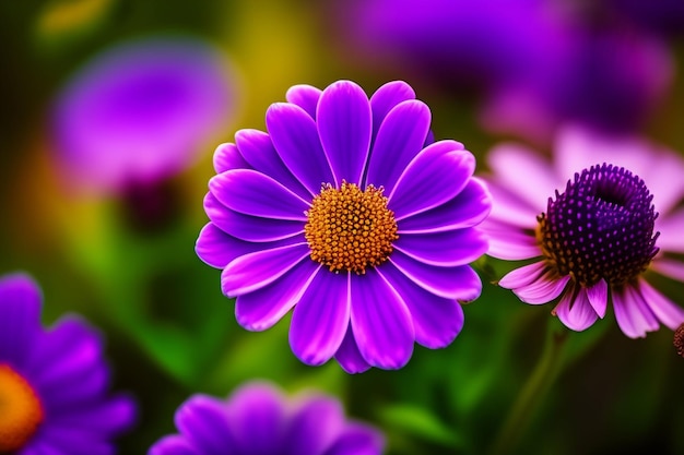 Purple flowers in the garden wallpapers