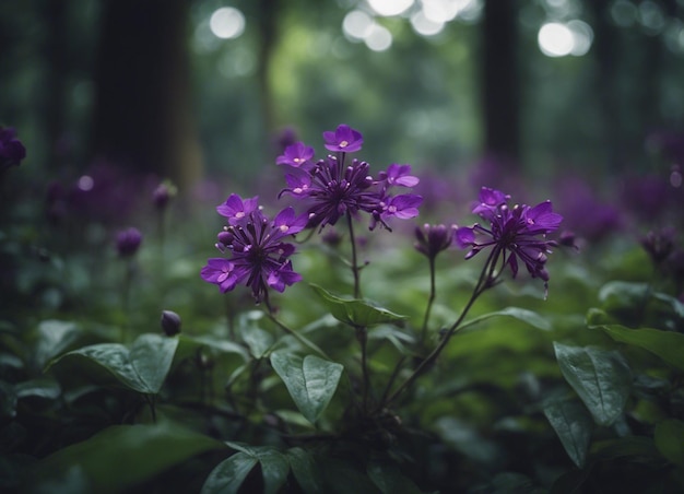 A purple flowers garden