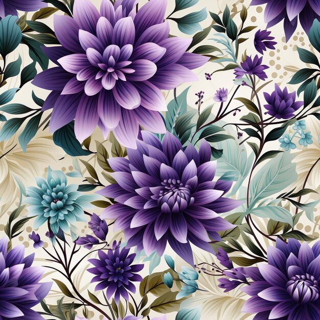 Purple Flowers Pattern