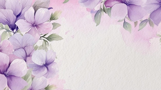 Purple flowers on a pink background