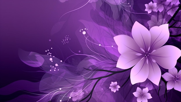 Purple flowers on a purple background