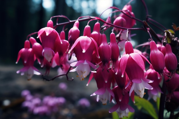 purple flowers that are part of a plant that is called orchids