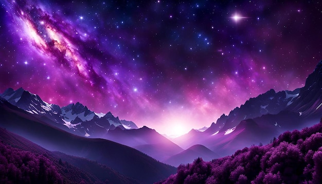 Purple galaxy background