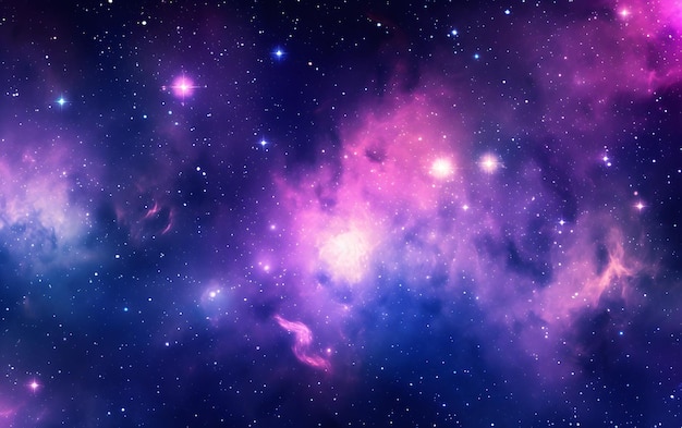 A purple galaxy with a blue background and a nebula in the center.