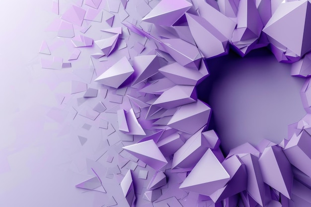 Photo purple geometric abstract background copy space modern minimalist 3d render branding marketing