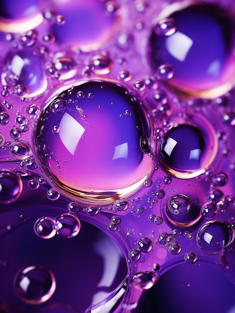 Purple glass balls in water