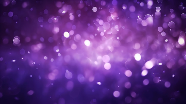 Purple glitter glow particle bokeh background festive celebration wallpaper concept