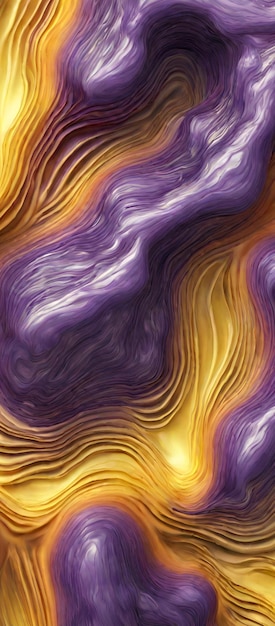 Purple And Gold Liquid Abstrak Background