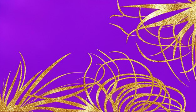 Photo purple and gold outline luxury design background wallpaper decoration