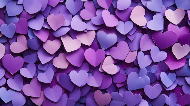 Photo purple heartthemed wallpaper for love celebrations