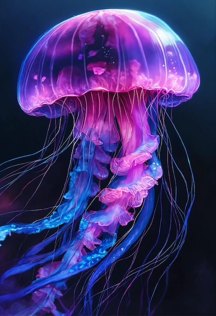 a purple jellyfish with purple and blue eyes and a purple jellyfish