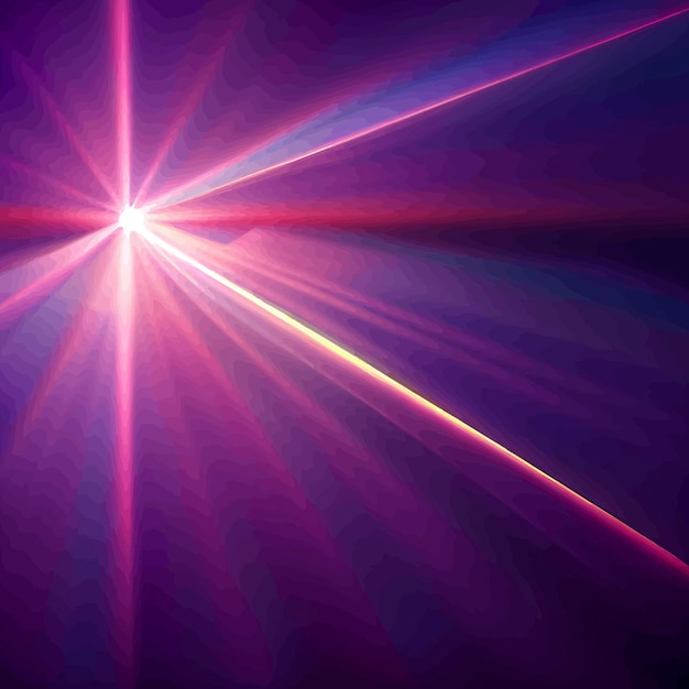 Purple Light Lens flare on black background Lens flare with bright light isolated with a black background