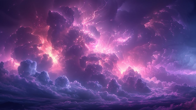 Purple Lightning Storm