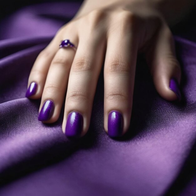 Photo purple manicure