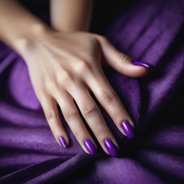 Photo purple manicure