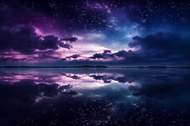 Photo purple night sky photos background