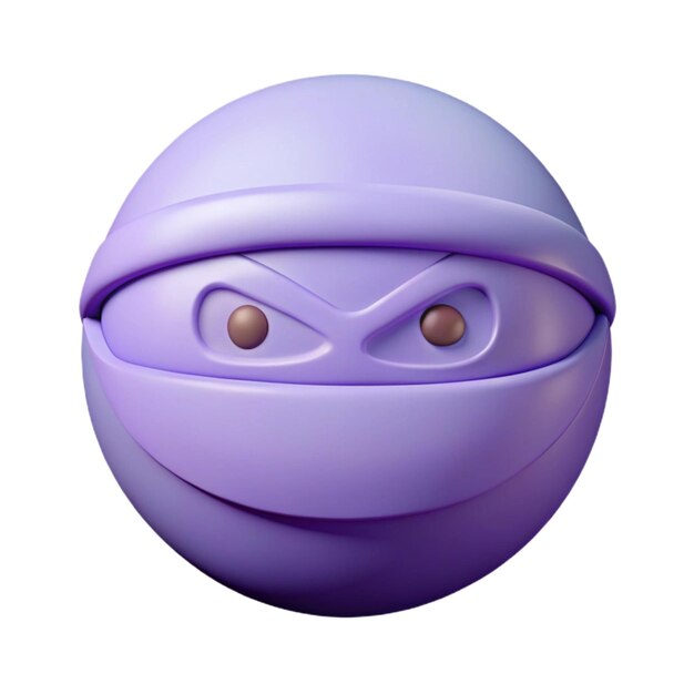 a purple object with eyes and eyes on it