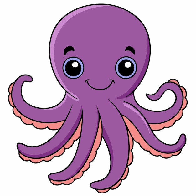 Photo a purple octopus with the word octopus on it