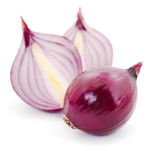 Purple onion isolated