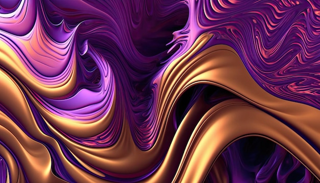 A purple and orange abstract background with a swirly design.