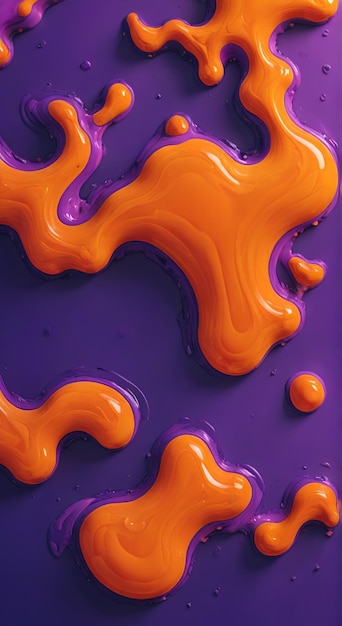 Photo a purple and orange abstract design is on a purple background