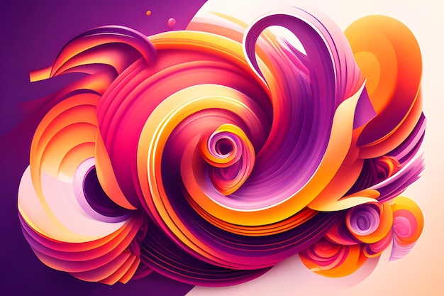 Purple and orange background with abstract shapes