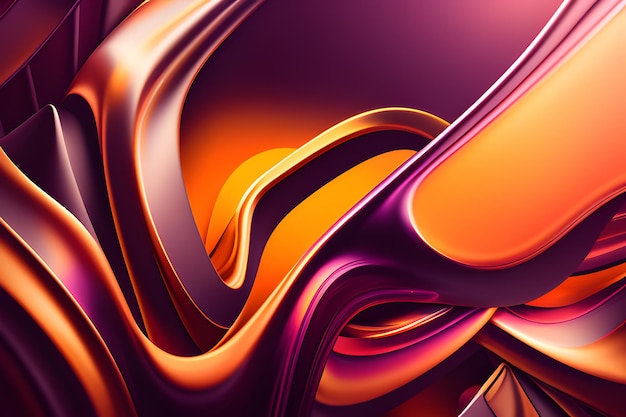 Purple and orange background with abstract shapes