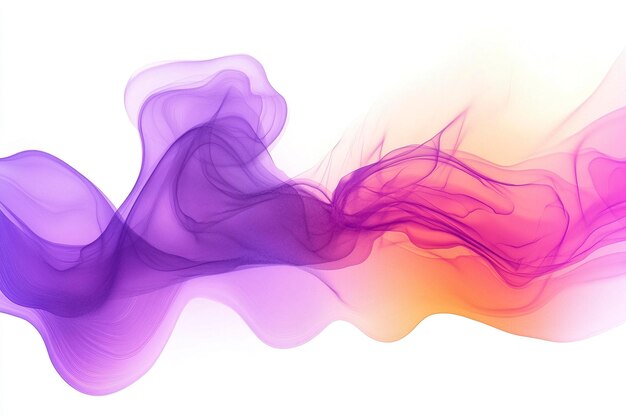 Photo purple and orange colored smoke with a purple background