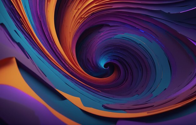 a purple and orange spiral