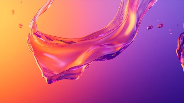 Photo a purple and orange splash of liquid with the words quot fire quot on the bottom