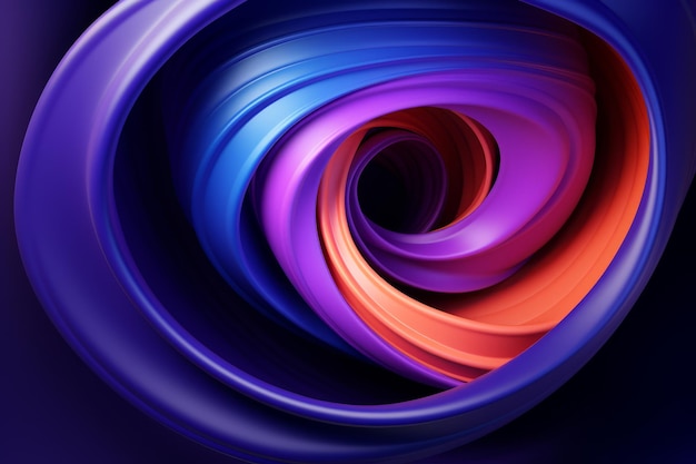 a purple and orange swirl on a black background