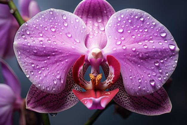 Purple orchid flower isolated on white background