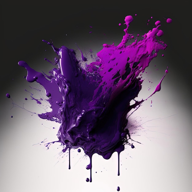 Purple Paint Blotch and splash paint