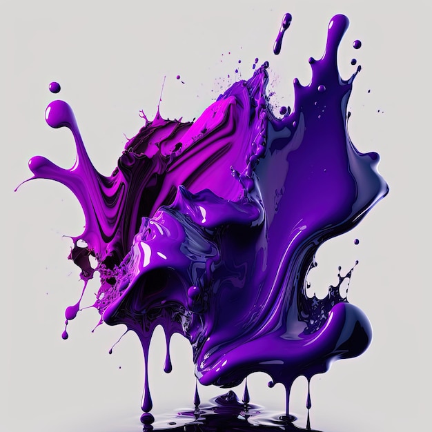 Purple Paint Blotch and splash paint