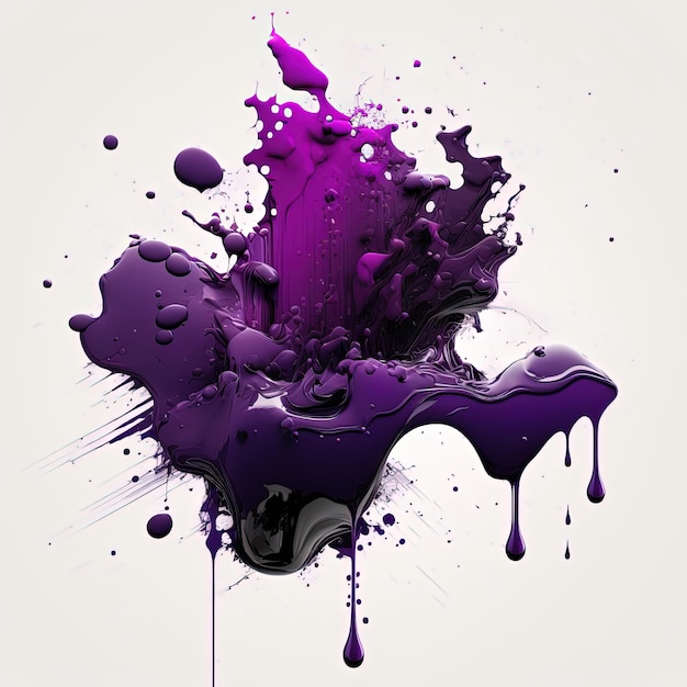 Purple Paint Blotch and splash paint