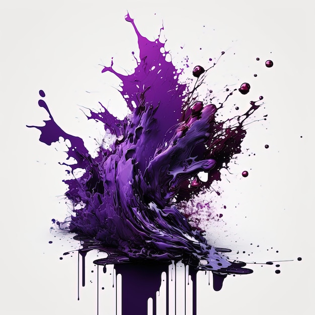 Purple Paint Blotch and splash paint