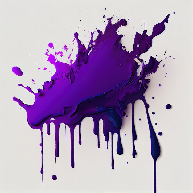 Purple Paint Blotch and splash paint