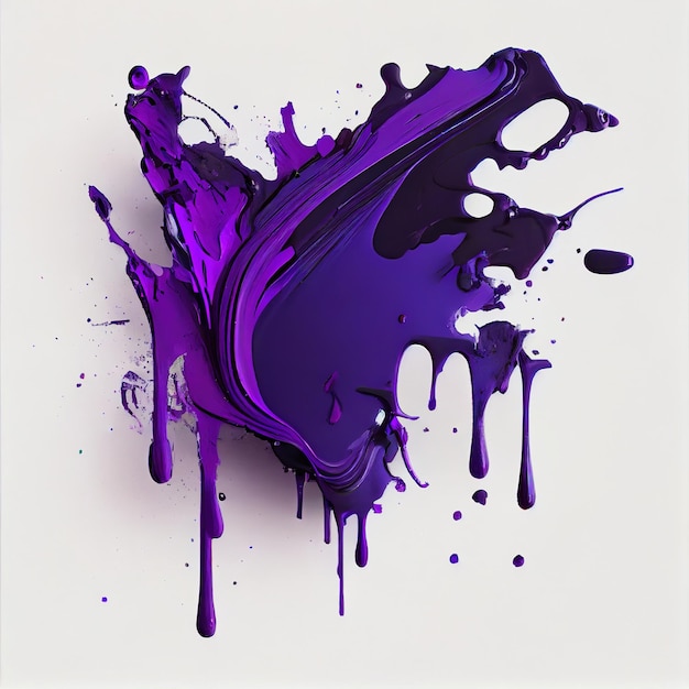 Purple Paint Blotch and splash paint