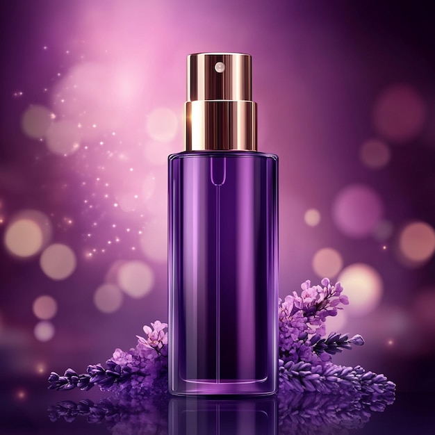 purple perfume bottle