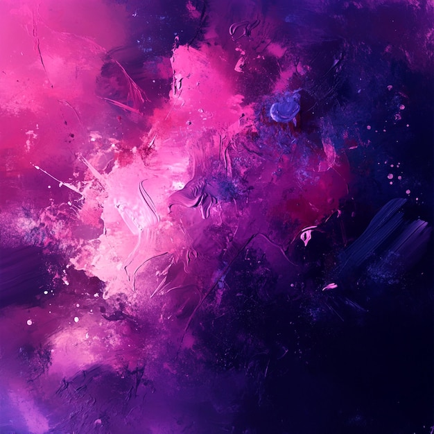 Photo a purple and pink abstract painting of a purple and pink abstract