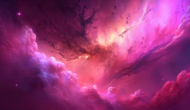 Purple and pink background with a purple sky and clouds