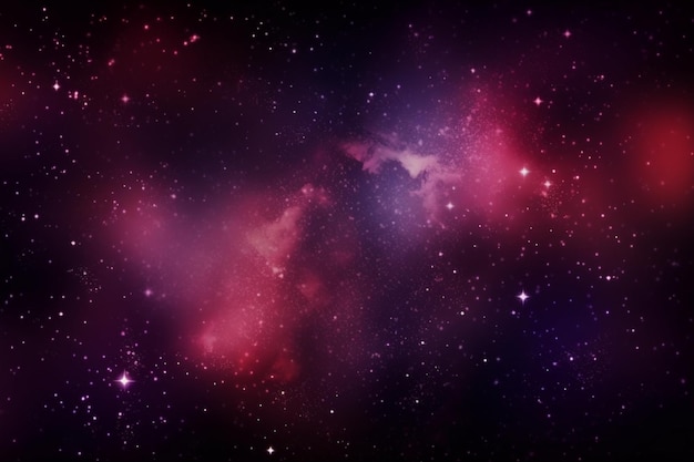 A purple and pink galaxy with stars and space dust in the background.